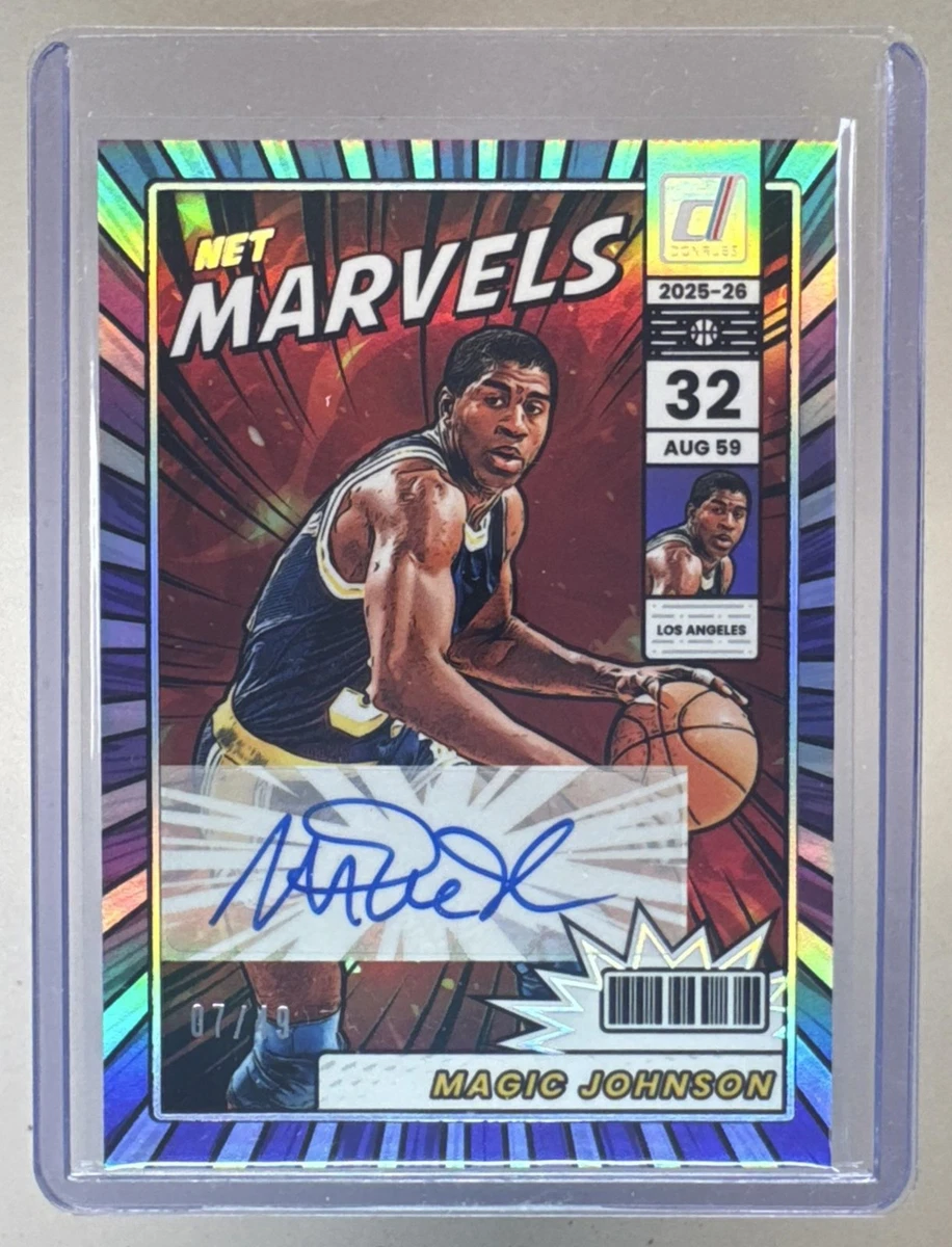 Panini Magic Johnson Basketball Autographed Sports Trading Cards