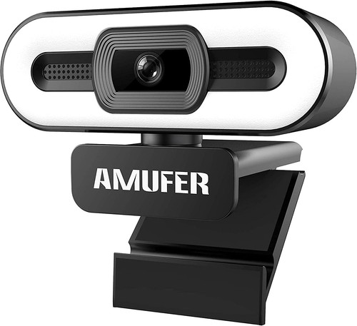 2K Webcam with Microphone USB Camera with Ring Light Streaming Web Camera - 第 1/7 張圖片