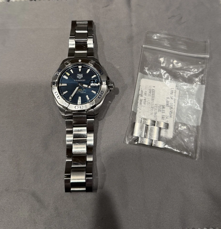 TAG Heuer Aquaracer Blue Men's Watch - WBD2112.BA0928 - Image 3 of 4