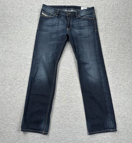 Diesel Jeans Mens 34x32 Blue Denim Viker Straight Button Fly Italy Made Designer