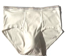 Vintage 90's FRUIT OF THE LOOM Mens Cotton Full Cut Brief Underwear sz XL 42-44