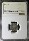 1921 10c Silver Mercury Dime NGC G4 (004)