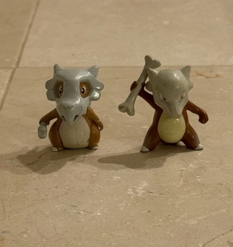 Vintage Authentic TOMY Pokemon Collection: Cubone + Marowak Figures