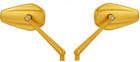 Arlen Ness Pair Gold Mini Stocker Forged Motorcycle Handlebar Mirrors for Harley