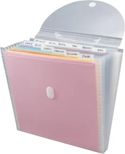 Storage Studios Expandable Paper Organizer 12 Pockets, 1.375 X 13.125 X 13.25 I