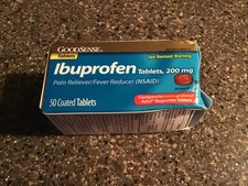 GoodSense Ibuprofen Pain Reliever 50 Tablets, 200 mg EXP. 11/26