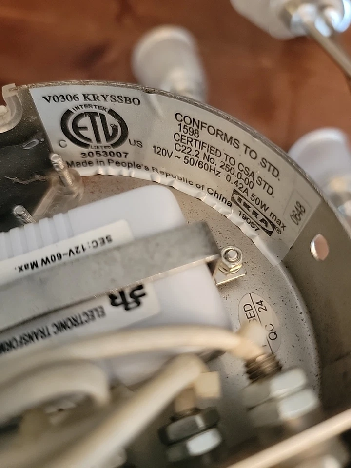 Редкий IKEA Kryssbo Medusa щупальца медузы из нержавеющей стали настенная лампа ретро винтажный - Изображение 4 из 4