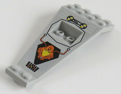 LEGO - Flügel - Platte 8 x 4 u. 2 x 3 1/3 oben, bedruckt, hellgrau # 30119pb01