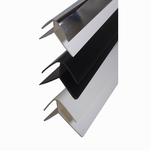 Trims for PVC Wet Wall Panels Black White Chrome End Caps, Angles All Sizes - Picture 5 of 84