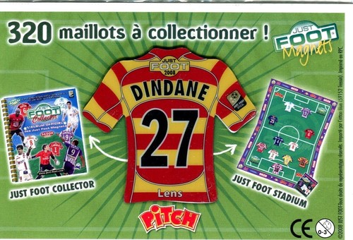 Aimant France Foot 2008 N°01 - RC Lens / Runje - édition Originale Française