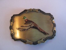 Ringneck Pheasant Belt Buckle, Raintree
