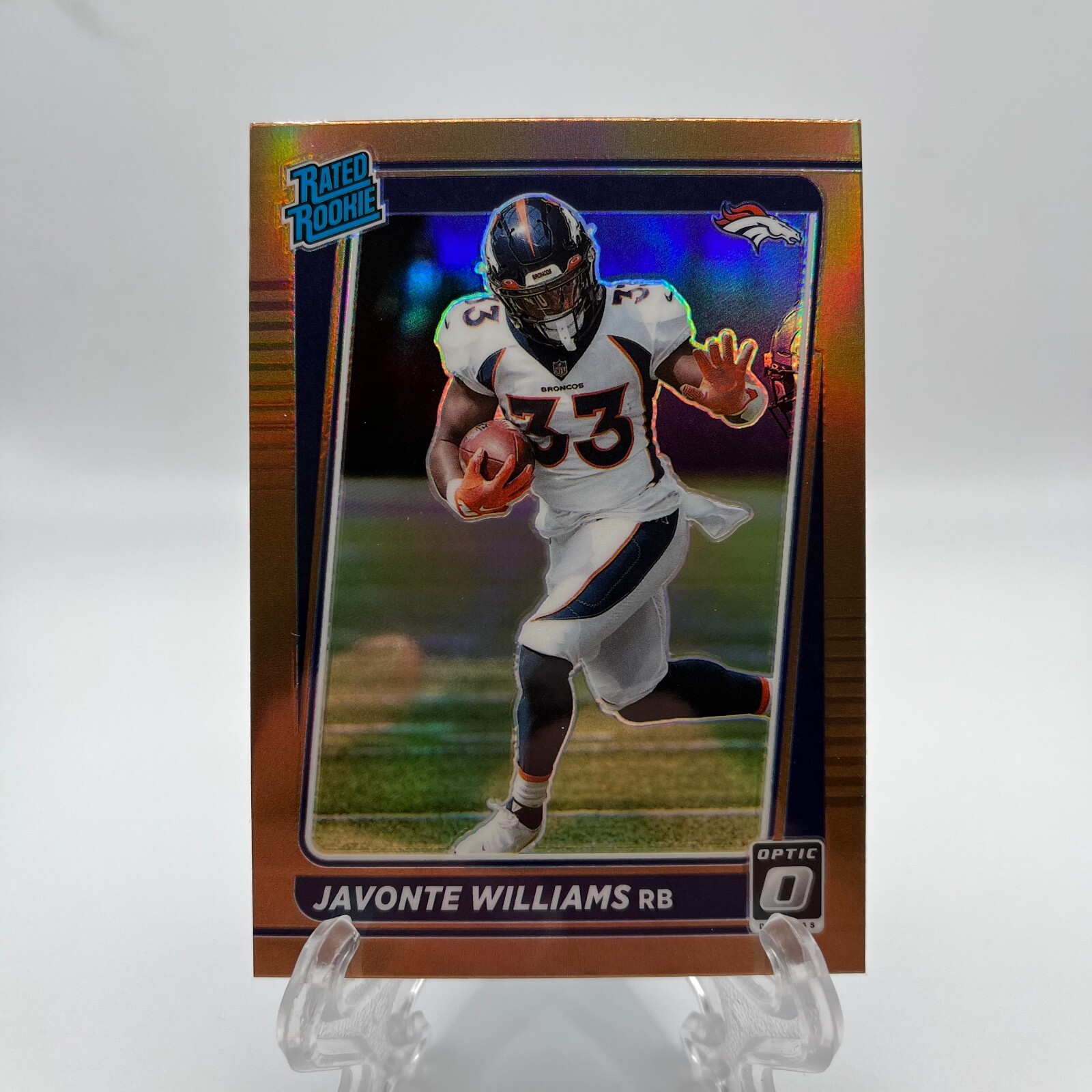 2021 Panini Donruss Optic Rated Bronze Prizm Javonte Williams #215 Rookie RC