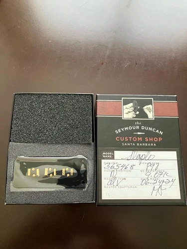 Seymour Duncan Custom Shop Soapbar P-90 Gold Staple Neck Black  p90 soap bar