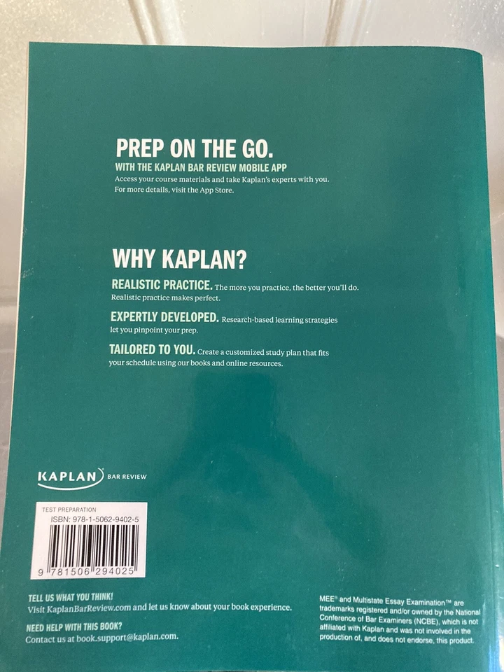 2024 - 2025 Kaplan Bar Review MEE Subjects Outline Materials UBE - Image 4 of 4