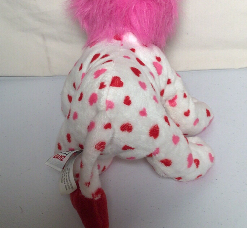 GANZ Webkinz Sweatheart LEONE Peluche Bianco Rosa Coda Cuore BELLO! - Foto 4 di 5