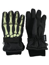 NICE CAPS Kids Glow in the Dark Skeleton Print Thinsulate Waterproof Gloves