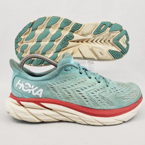 Hoka One One W Clifton 8 Women's Size 7.5B Teal Blue 1119394 AEBL Running Shoes