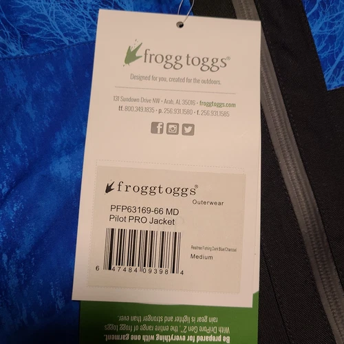 Limited Edition Frogg Toggs Pilot PRO Jacket  Sz M Realtree  Fishing Dark Blue  image 9