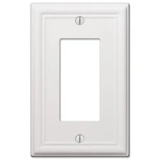 Chelsea White Stamped Steel Switch Plate Wall Plate Covers Light Switch Outlet