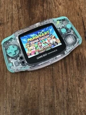 Nintendo Gameboy Advance GBA Mirror Clear Mint Handheld Console BACKLIT IPS V2