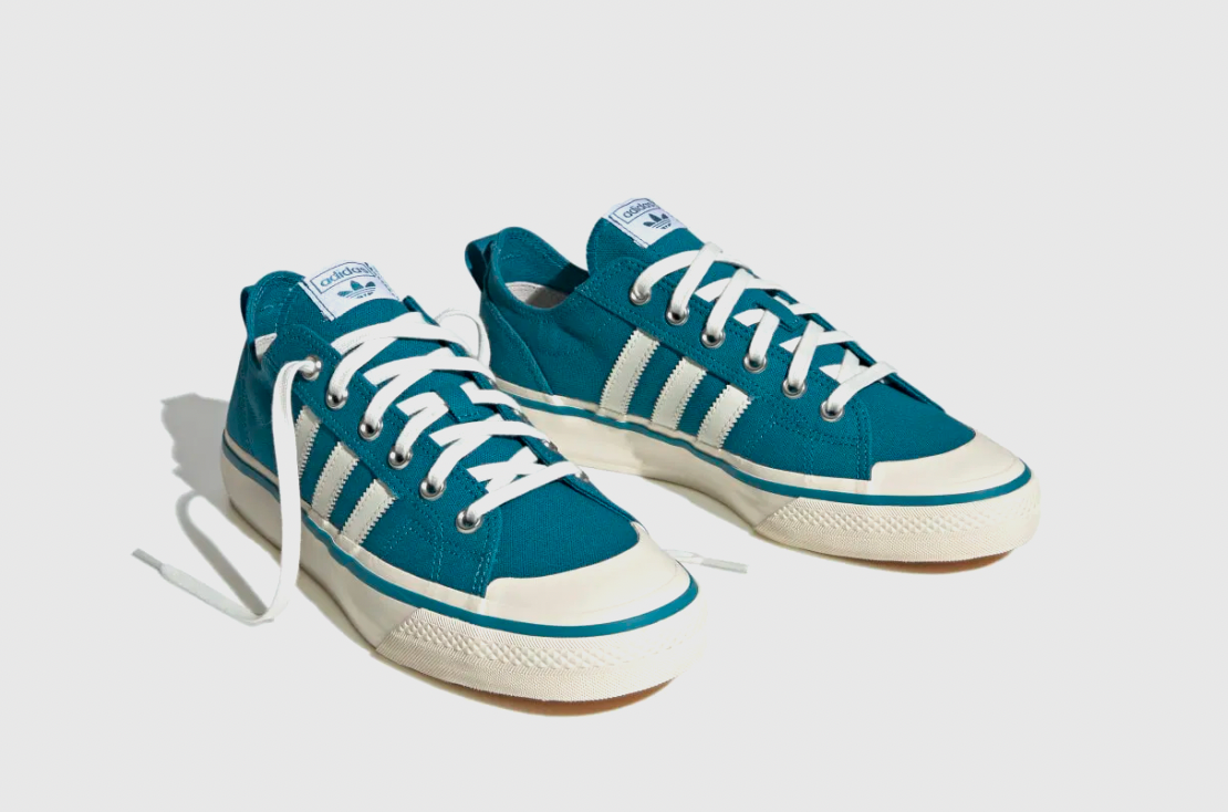 Adidas Nizza RF Originals Blue White Sneakers Retro HQ8566 Mens