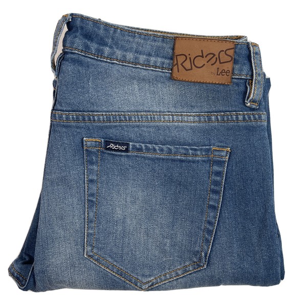 Lee Riders Mid  Rise Straight Leg Jeans With Ripped Front Size 10 W29 L29