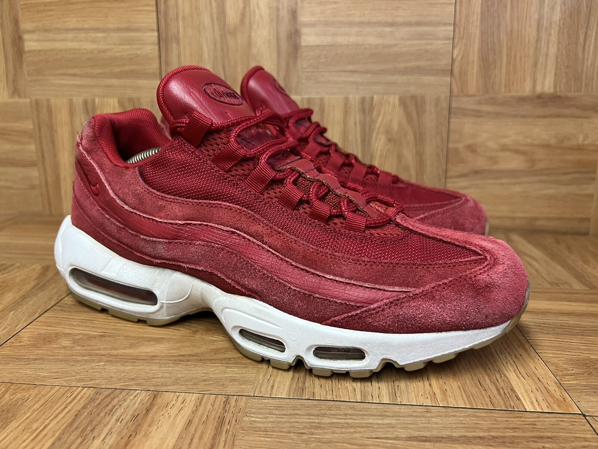 RARE🔥 Sz 10.5 - Nike Air Max 95 Premium Gym Red GUM Shoes RARE🔥 Sz 10.5 - Nike Air Max 95 Premium Gym Red GUM Shoes