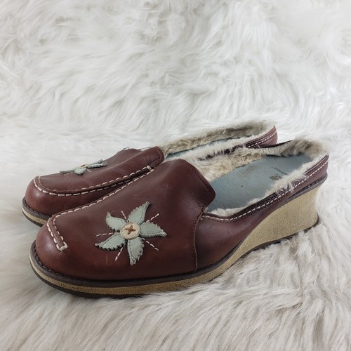 Sandales à talons compensés en cuir marron RED WINGS 4625 chaussures femme pointure US 8,5B - Photo 4/6
