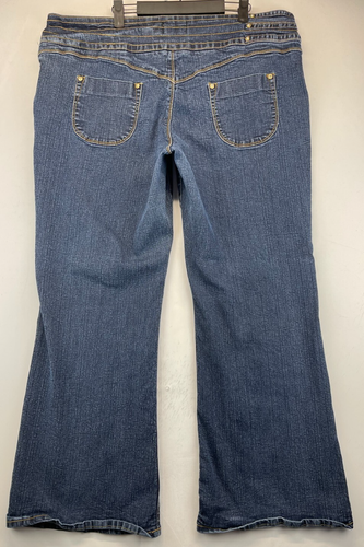 Elite Jeans - Womens Size 19/20 - Blue - 3 Gold Buckles - Flare (3231) - Picture 16 of 21