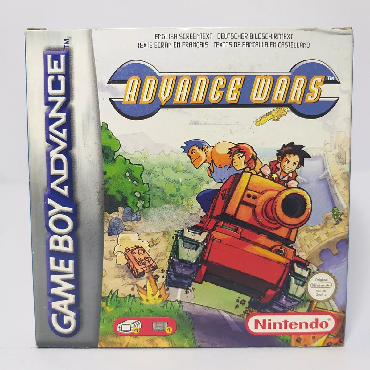 2002 Nintendo GBA Gameboy Advance ADVANCE WARS with BOX & Manual