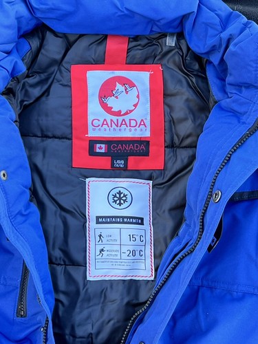 Canada Boys Parka Jacket Weather Gear Royal Blue Large 14-16 Size Brand New - Picture 4 of 10