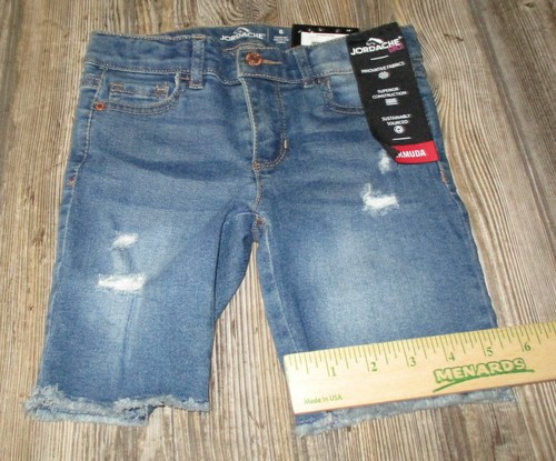 Girls Jordache Destructed Denim Jean bermuda Shorts 6 NWT 365 Share Joy Tee Lot - Picture 10 of 17