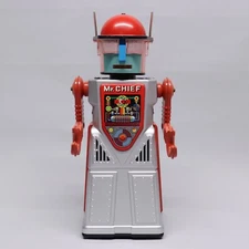 NEW Retro Mr Chief Smoky Robot Tin Toy 12" Tall Works Japan Design Battery Op