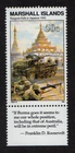 MARSHALL ISLANDS, SCOTT # 301, MNH WITH TAB RANGOON FALLS TO JAPANESE 1942, WWII