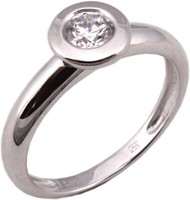 Damenring Ring SolitäR Brillant 0.30 Carat W/P2 WeißGold 585 14Kt Zargenfassung