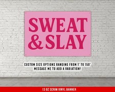 Motivational Gym Banner - Inspirational Weightlifting Home Decor for Girls