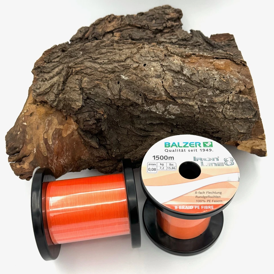Balzer Iron Line 8 Orange 10m 0,08 0,10 0,12 0,14 0,16 0,18mm Geflochtene Schnur