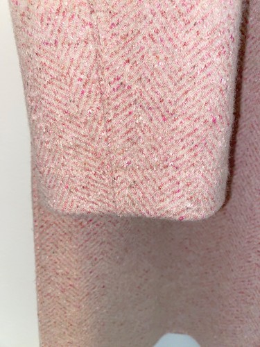 Harris Wharf London Dusty Rose Herringbone Silk Wool Cashmere Coat Size 44 - Picture 2 of 11