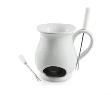 Swissmar Indulge 4-Piece Chocolate Fondue Set - White