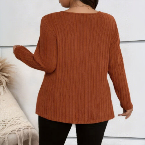 Plus Size Women Long Sleeve Holiday T-Shirt Tops Ladies Casual Blouse Pullover - Picture 5 of 16