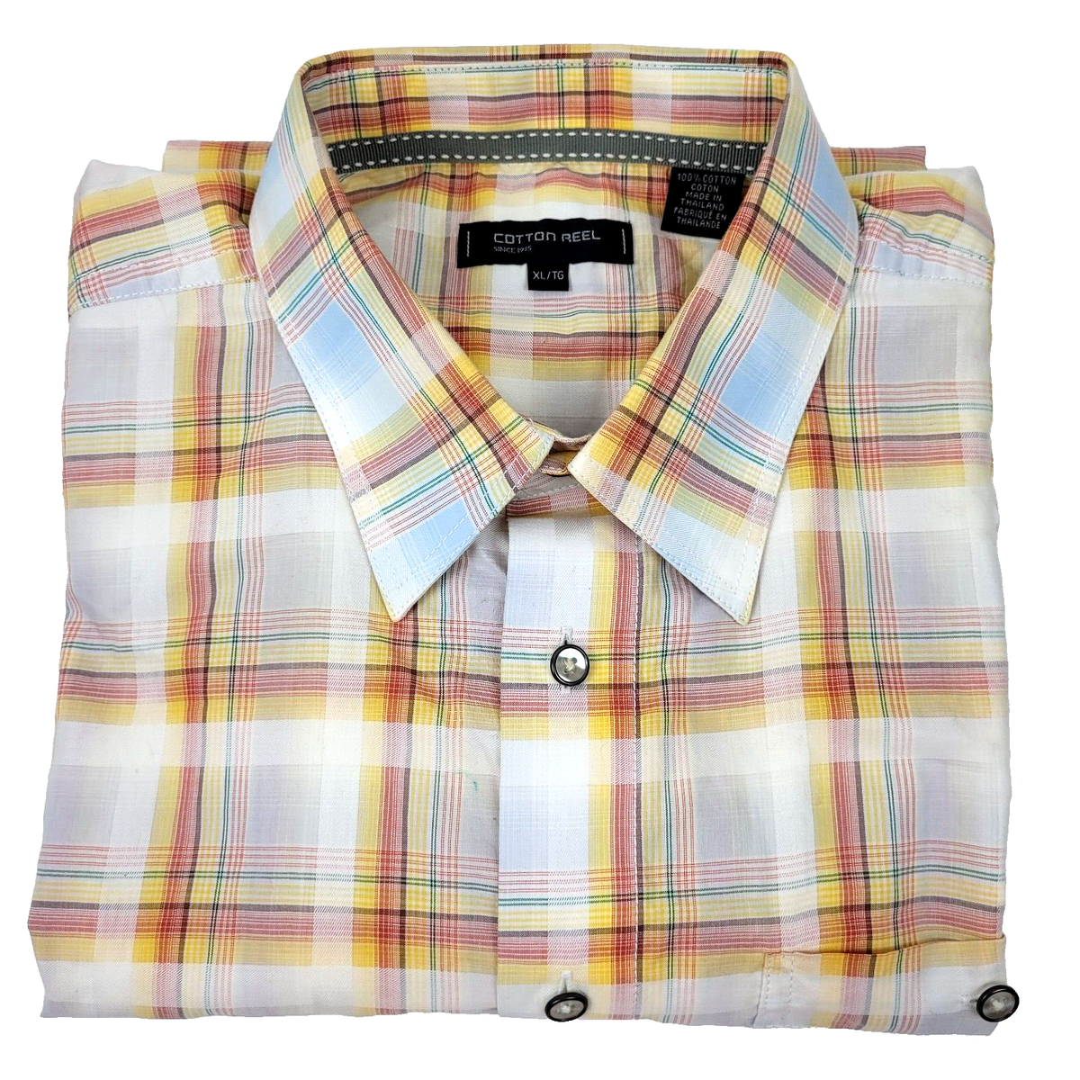 cotton reel dress shirts COTTON REEL Medium GRAY PATTERN SILK BUTTON DRESS SHIRT