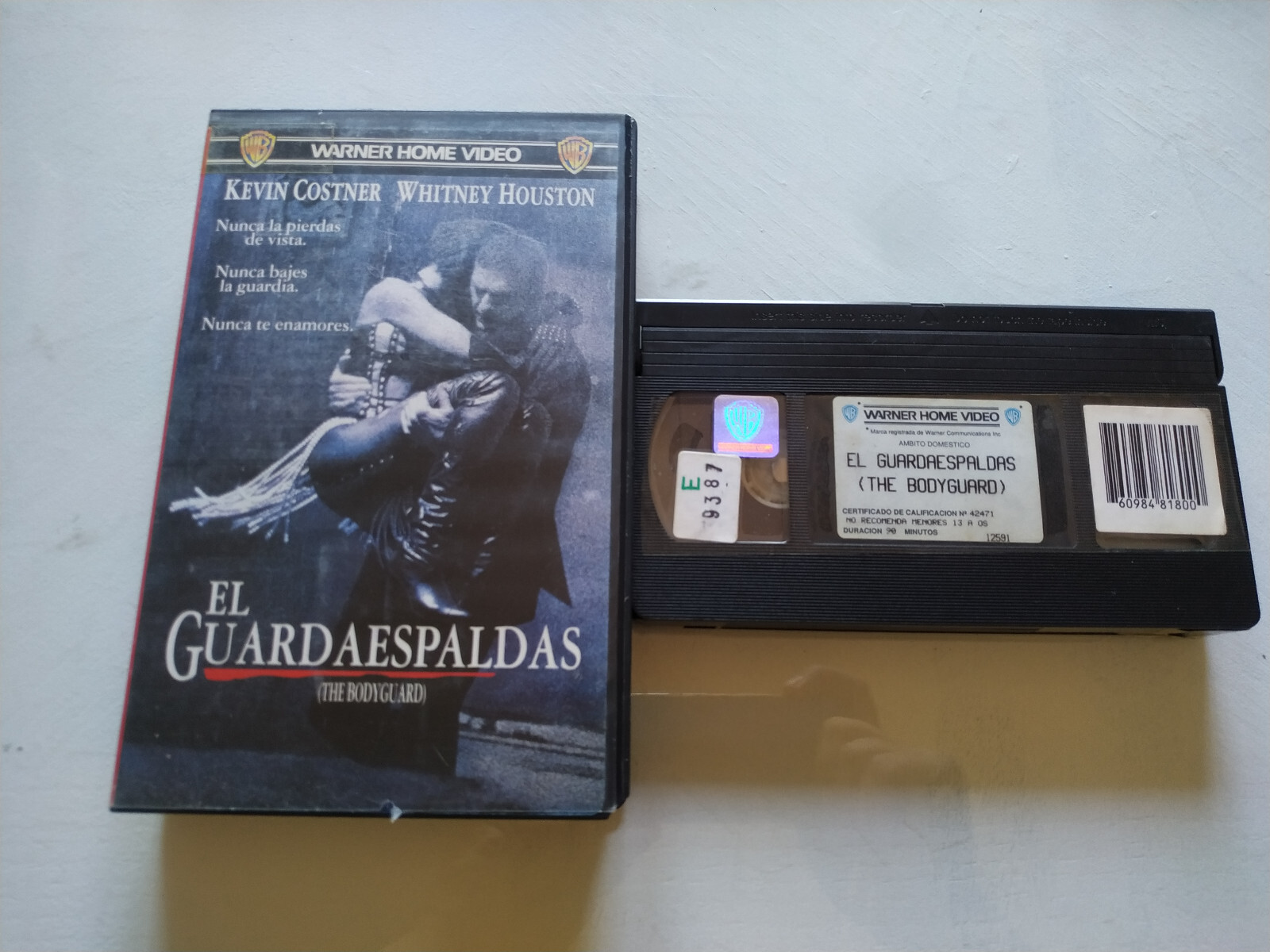 El Guardaespaldas Bodyguard Whitney Houston Kevin Costner 1993 VHS Cinta Español
