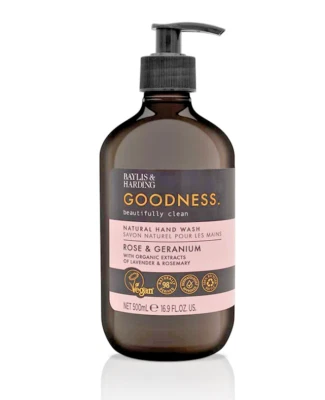 Baylis & Harding - Goodness natural Rose & Geranium - Flüssigseife 500ml - Bild 1 von 2