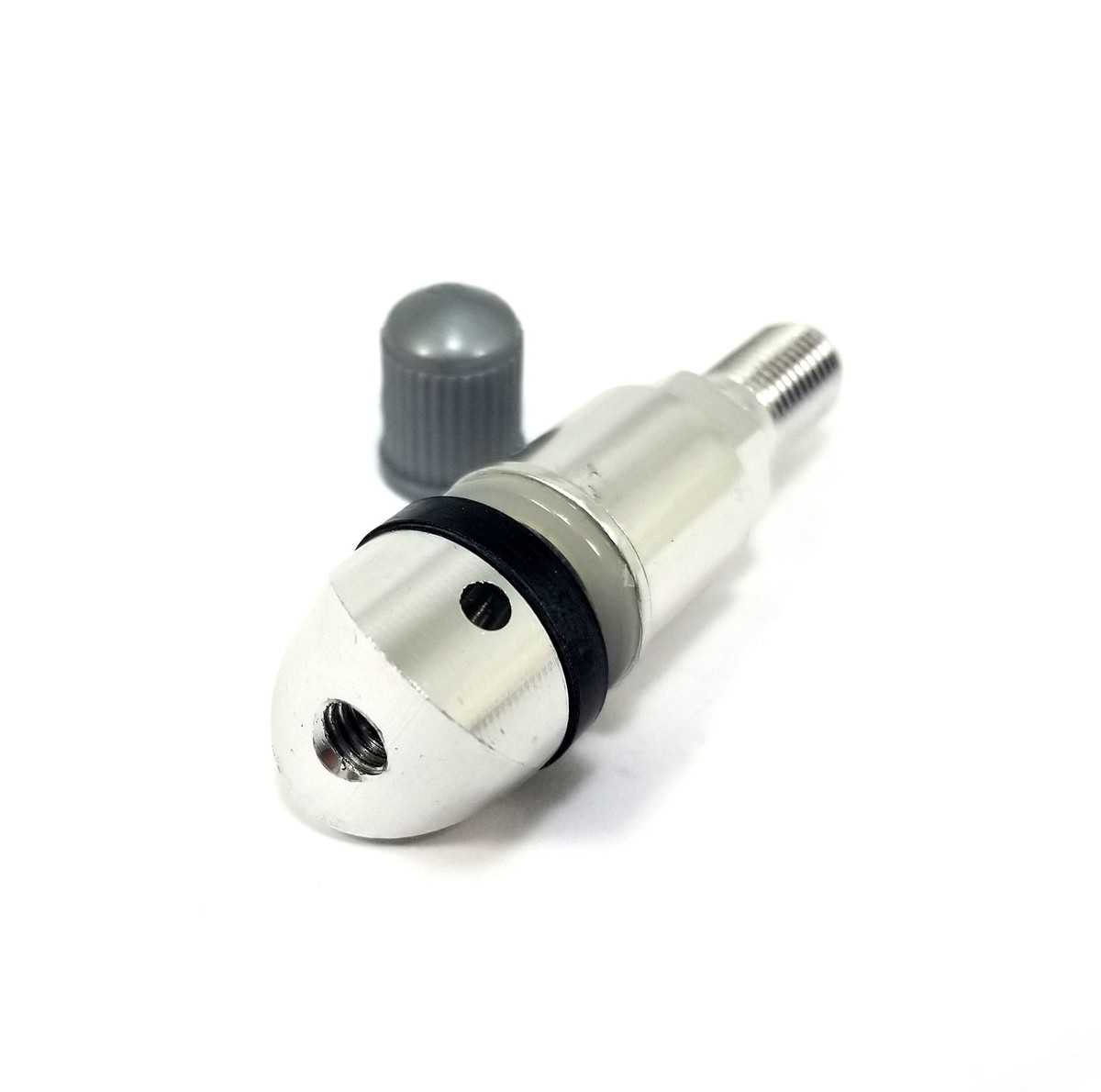 4x Chrome Clamp-On TPMS Valve Stems – Compatible With Smart Sensor One & ITM Uni-Sensor Duo
