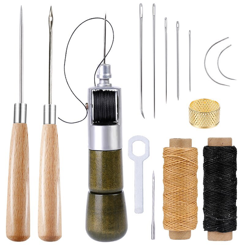 Leather Sewing Tool Kit With Hand Speedy Stitcher Sewing Awl Needle