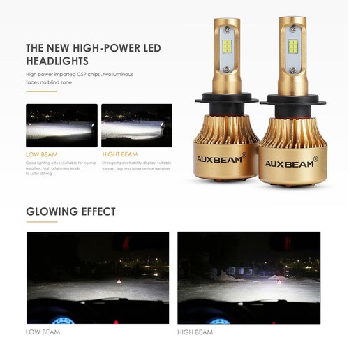 Faro LED combo AUXBEAM H7 H11 haz alto bajo 144W 16000LM 6000K xenón blanco - Imagen 3 de 12