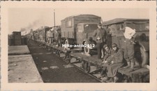 Photo, WW2, trucks and crews on freight train N 50216