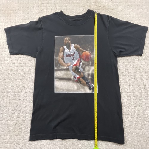 Maglietta nera REEBOK 06' NBA Miami Heat Basketball Dwayne Wade #3 ritratto S - Foto 9 di 10