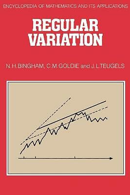 Regular Variation Bingham Goldie Teugels Paperback Cambridge University Press