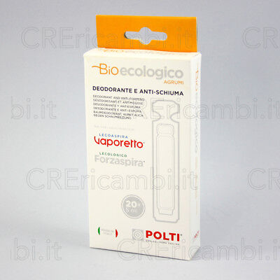 Polti 20x deodorante anti schiuma Vaporetto Lecoaspira Lecologico Agrumi 
